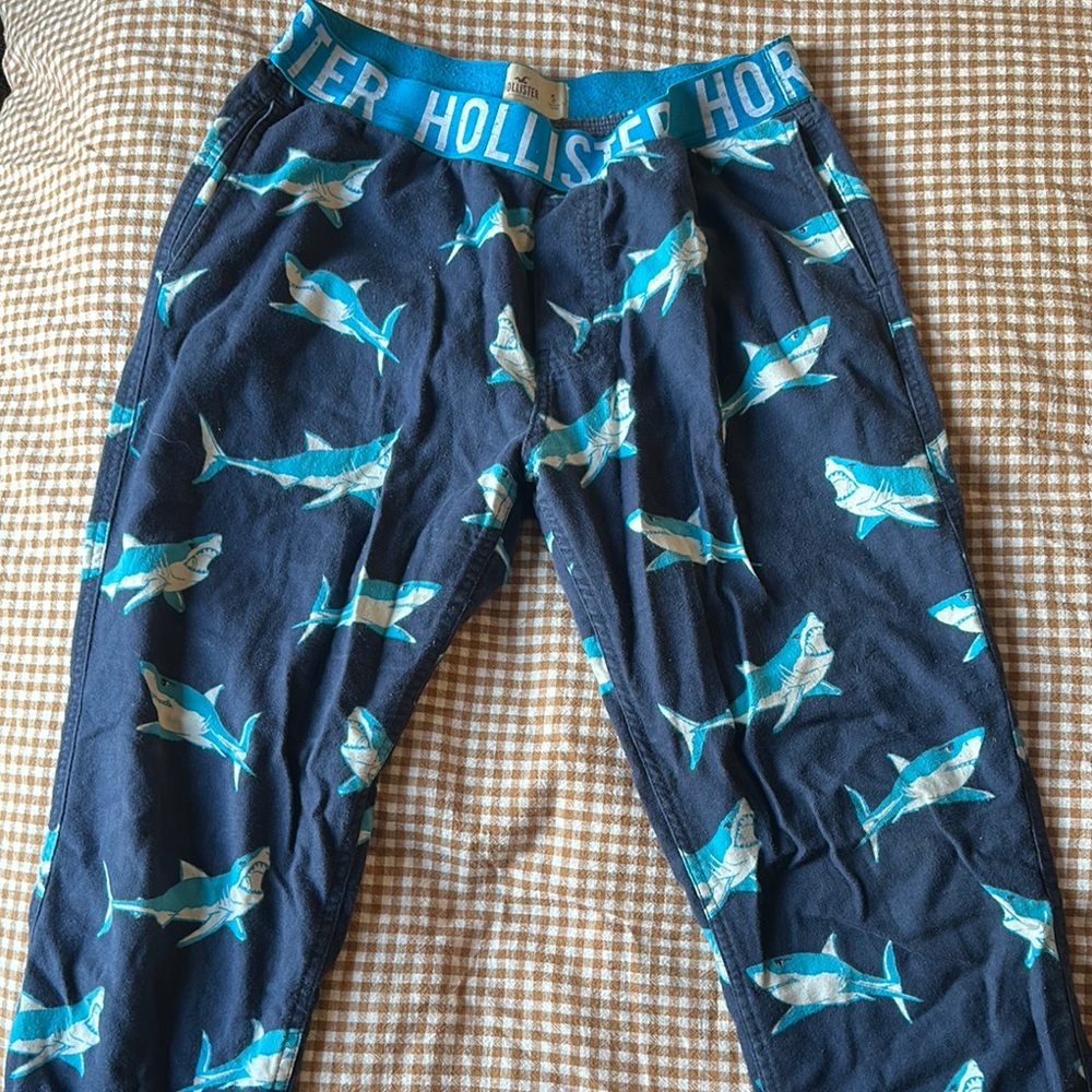 Hollister Kids Pajama Bottoms with Shark Design - Navy